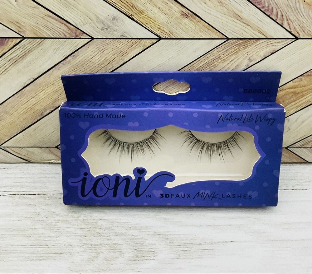 IONI 3D Faux Mink Lashes Natural Lite Wispy 686602 Strip Lashes New